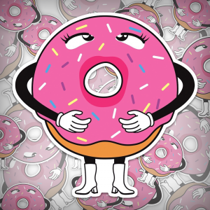Ahegao Donut 4" Sticker