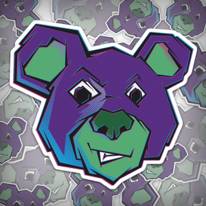 Tude Bear 4" Sticker